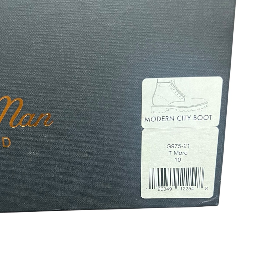 Good Man Brand Men’s Italian Leather‎ Lace/zip Up Modern City Boot Brown Size 10 - Picture 8 of 12